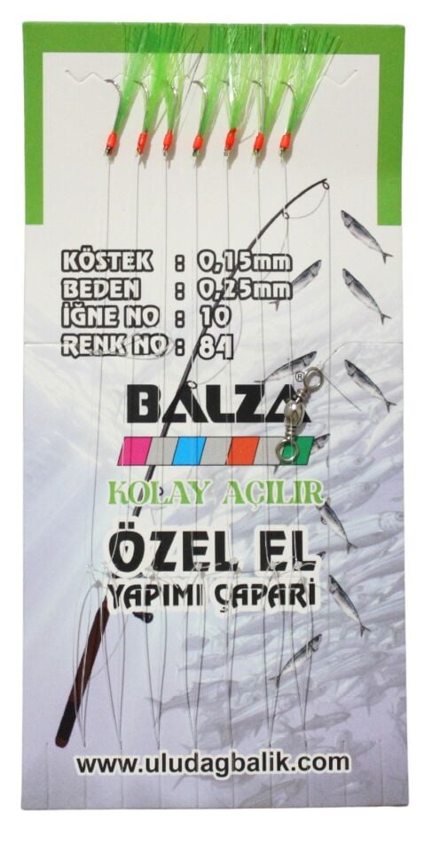 Balza Fırdöndülü 10'lu yeşil Çapari Siyah-Beyaz İğne Seçenekli