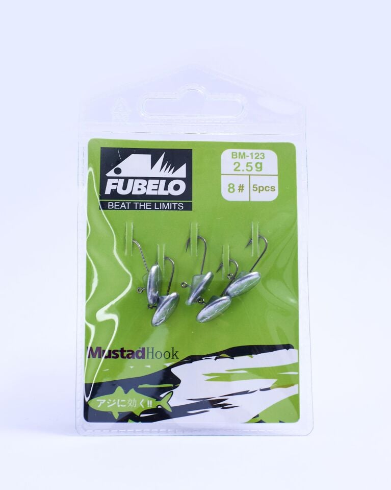 Fubelo Flat Head 5'Li Jig Head (8 No İğne)