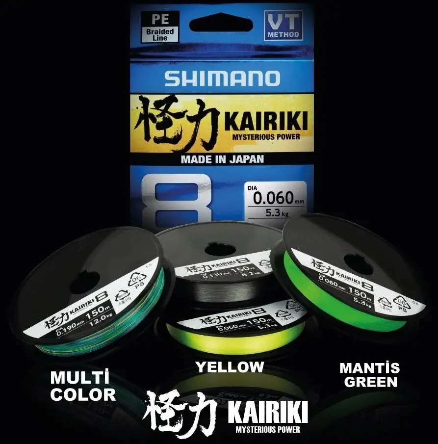 Shimano Kairiki 8x 150 Mt Mantis Green Örgü İp Misina