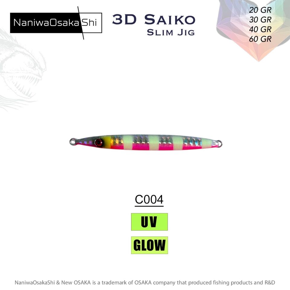 NaniwaOsakaShi 3D Saiko Slim Jig 40Gr