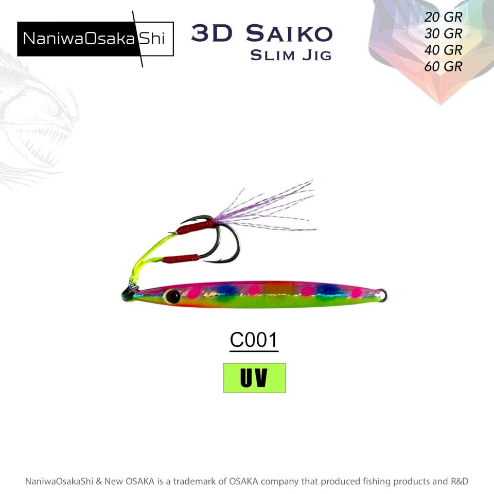 NaniwaOsakaShi 3D Saiko Slim Jig 60Gr