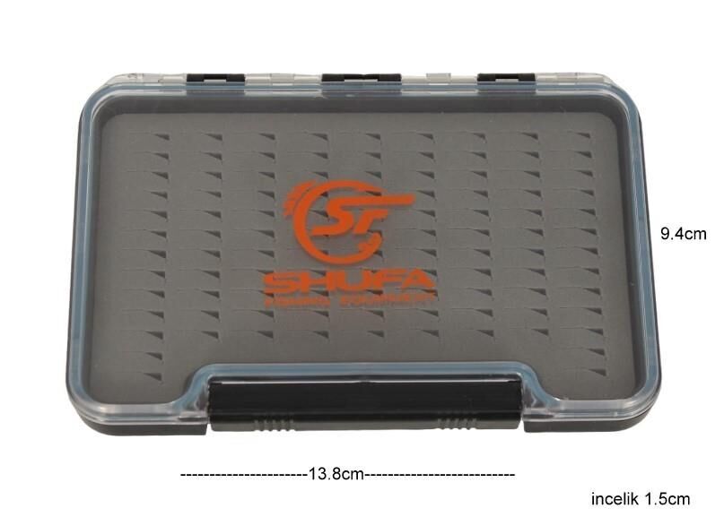 Shufa İnce Evalı Jighead Kutusu (13.8x9.4x1.5cm)
