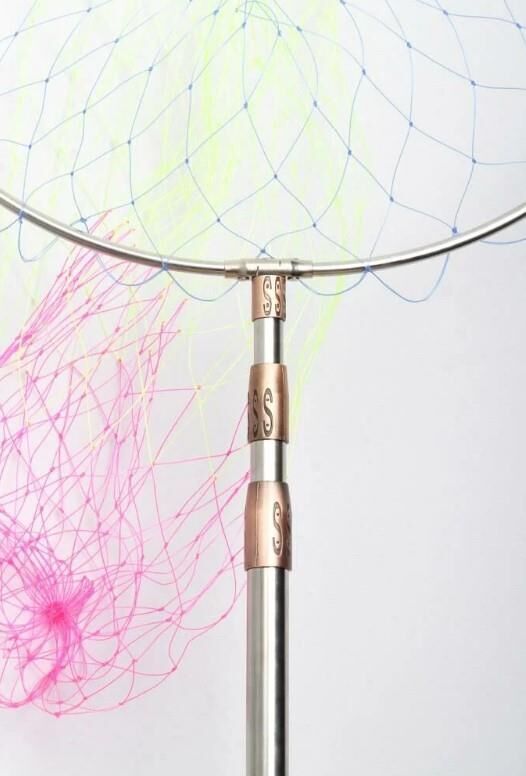 Powerex Lüks Kepçe Paslanmaz Çelik Krom Geniş Göz Misina 50cm.Çap,190cm Sap