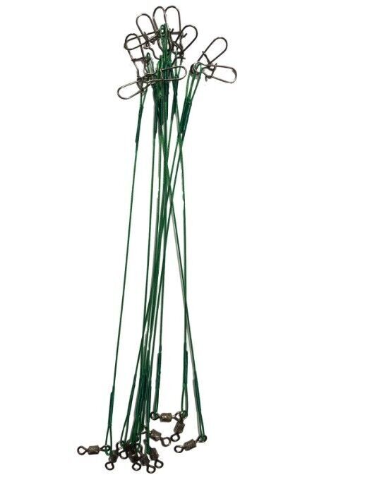 Powerex 20cm. 10'lu Paket Klipsli Bilyeli Fırdöndülü Turna Çinekop Çelik Teli