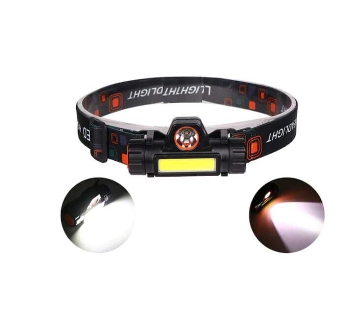 1200 Lümen Şarjlı Kafa Lambası + USB şarj kablosu