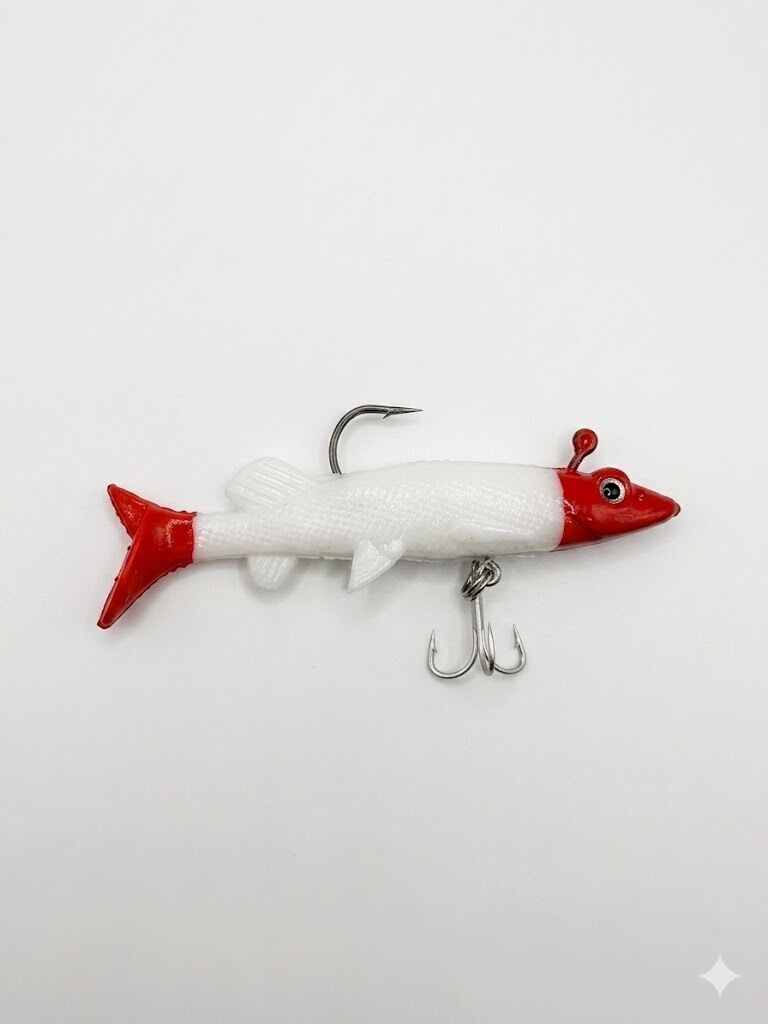 Turna Silikonu 10cm 17gr Kırmızı Kafa Kırmızı Kuyruk