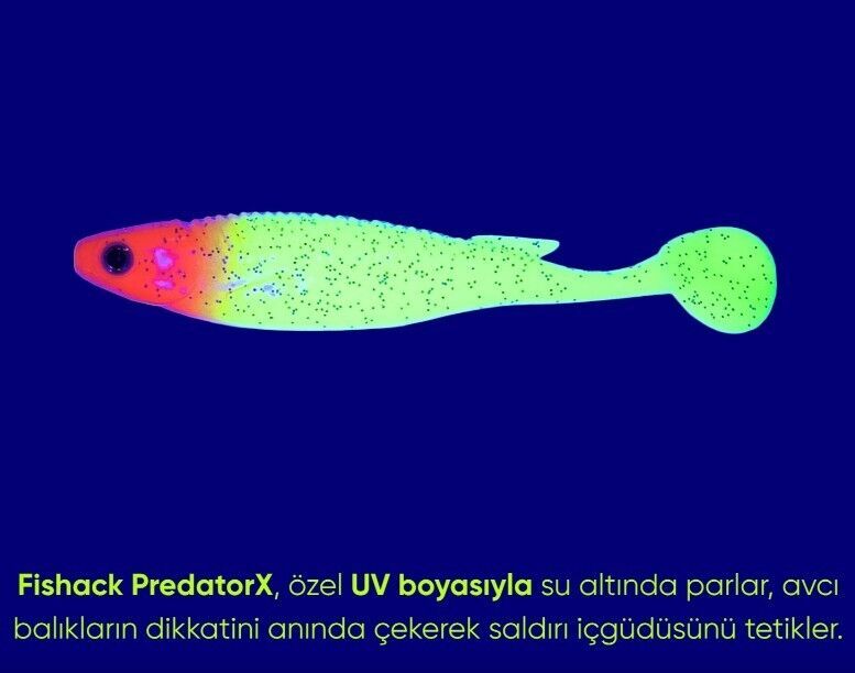Fishack PredatorX 10 cm 10 gr- UV Boyalı - Chartreuse Red