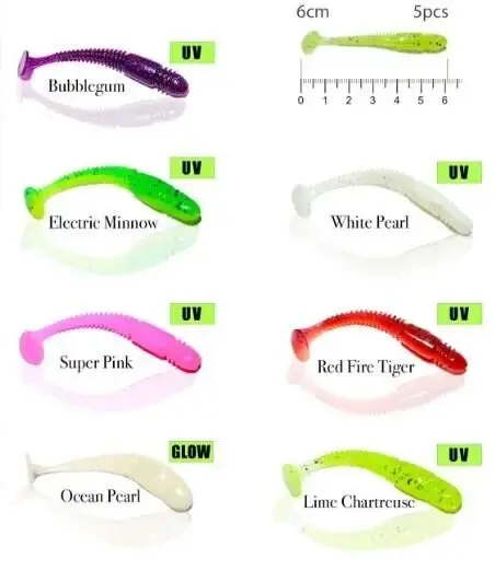 NaniwaOsakaShi Tourmaline 6cm Silikon Yem (5 Adet)