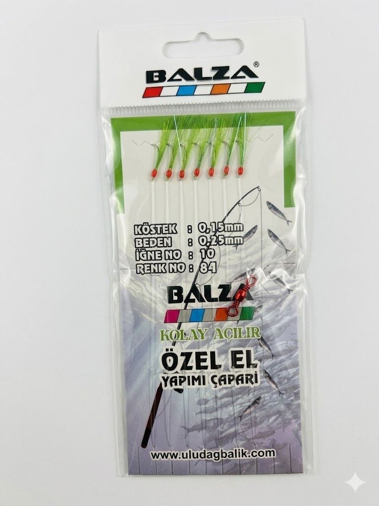 Balza Fırdöndülü 7'li Beyaz İğne Yeşil Çapari