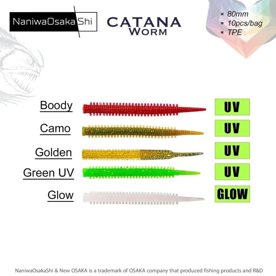 NaniwaOsakaShi Catana Worm 8cm Suni Yem