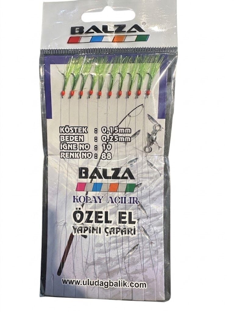 Balza Fırdöndülü 10'lu Siyah İğne Yeşil Çapari