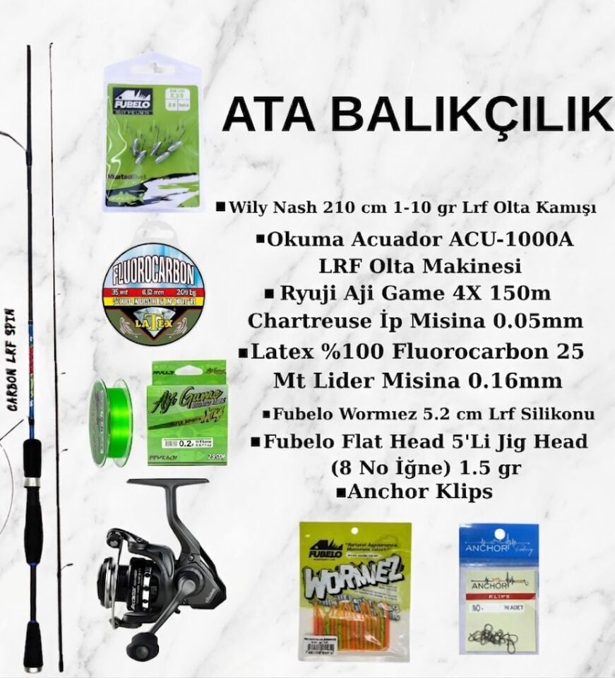 Ata Balıkçılık Tam Donanımlı Başlangıç LRF Olta Seti