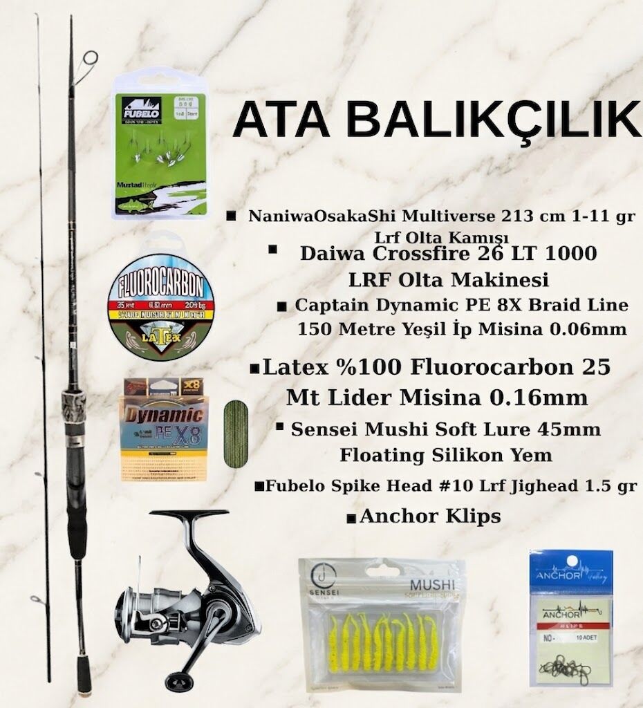 ATA BALIKÇILIK Tam Donanım Üst Seviye LRF Olta Seti
