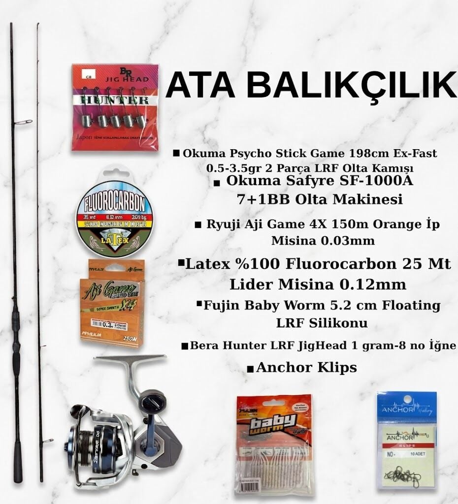 ATA BALIKÇILIK Tam Donanım Üst Seviye LRF Seti