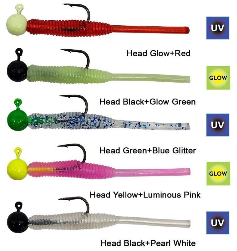 Kendo Hook Worm Jighead+Lrf Silikonu 1gr+4.5cm 5 Adet