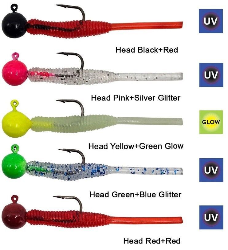 Kendo Hook Worm Jighead+Lrf Silikonu 2gr+4.5cm 5 Adet