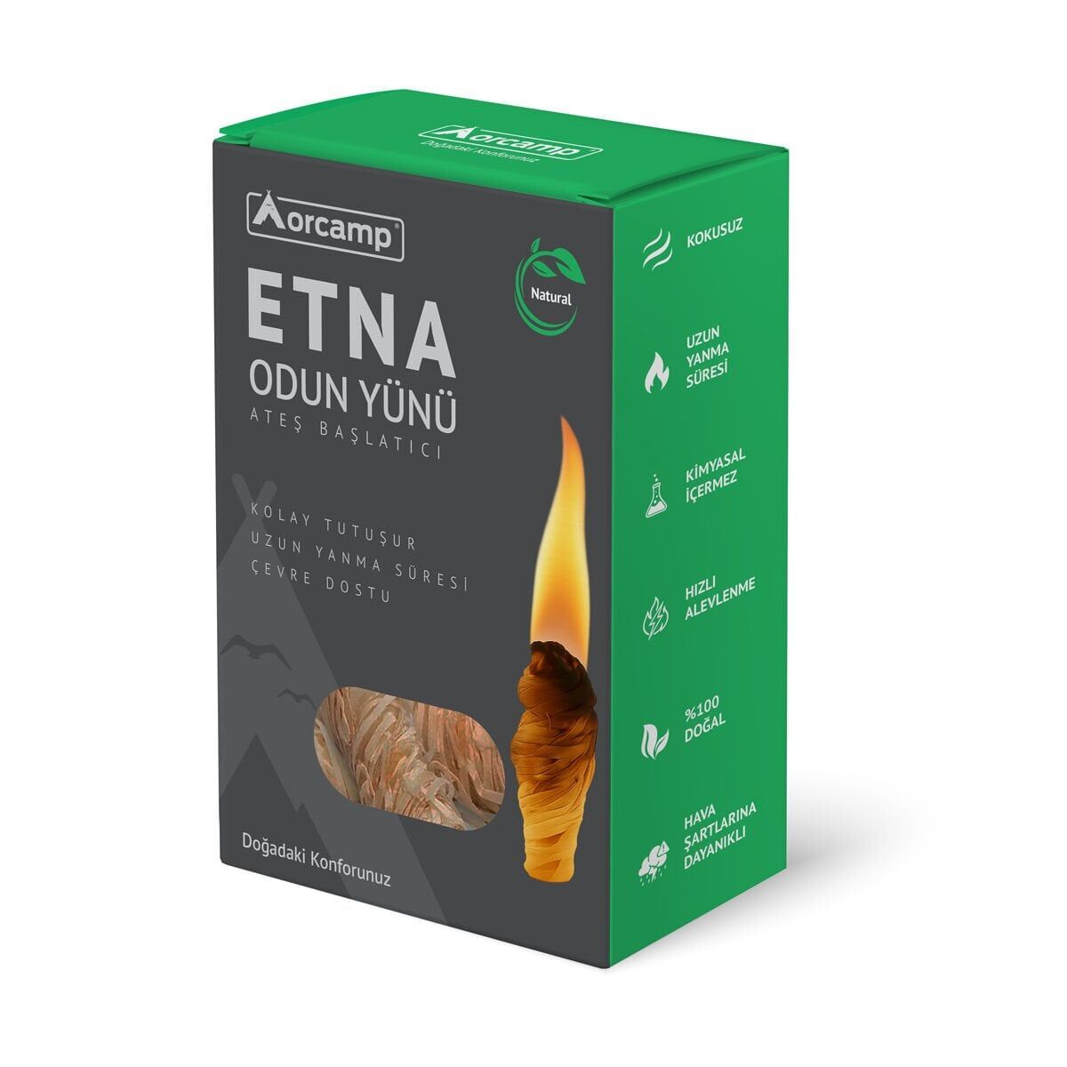 Orcamp Etna Odun Yünü Ateş