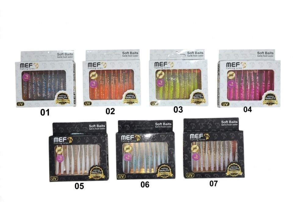 Mef Hunter Worm 5.5cm 10 Adet LRF Silikonu