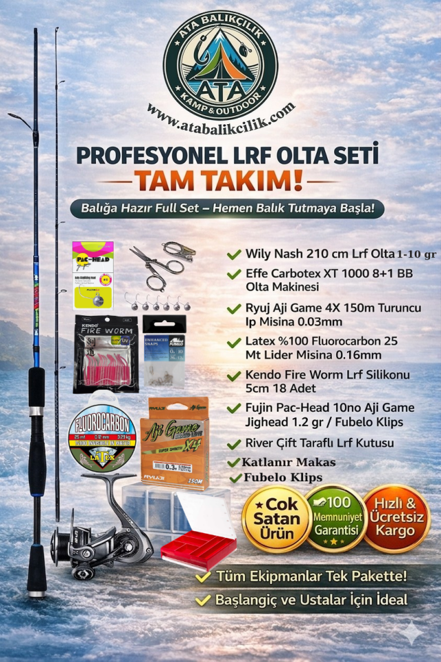 Profesyonel LRF Olta Seti - Tam Takım Balığa Hazır Full Set