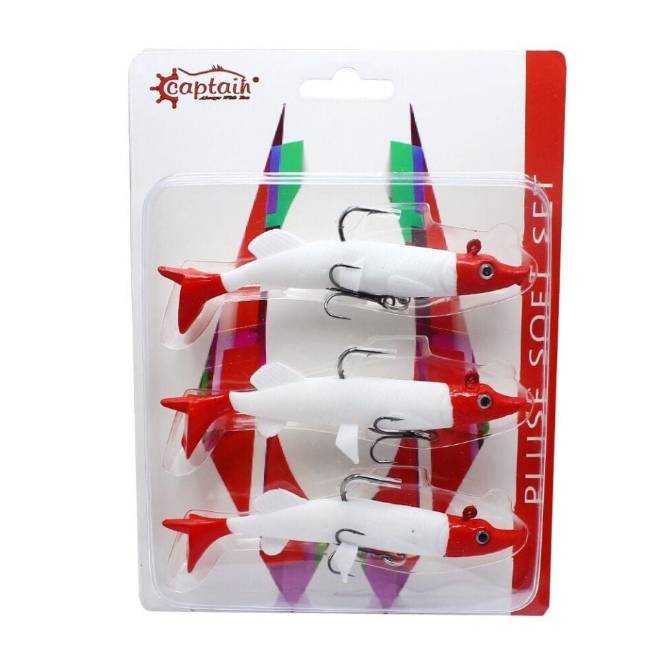 Captain 3067 Pluse Soft 12cm 26,5 gr Turna Silikonu 3'lü Set