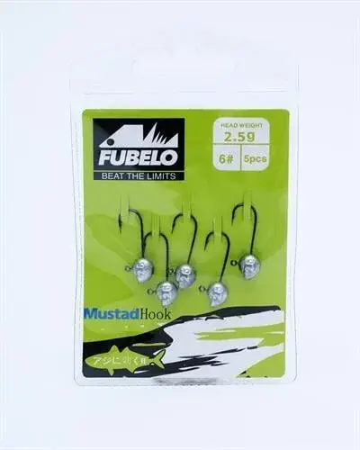 Fubelo Sharp Head JigHead 5pcs