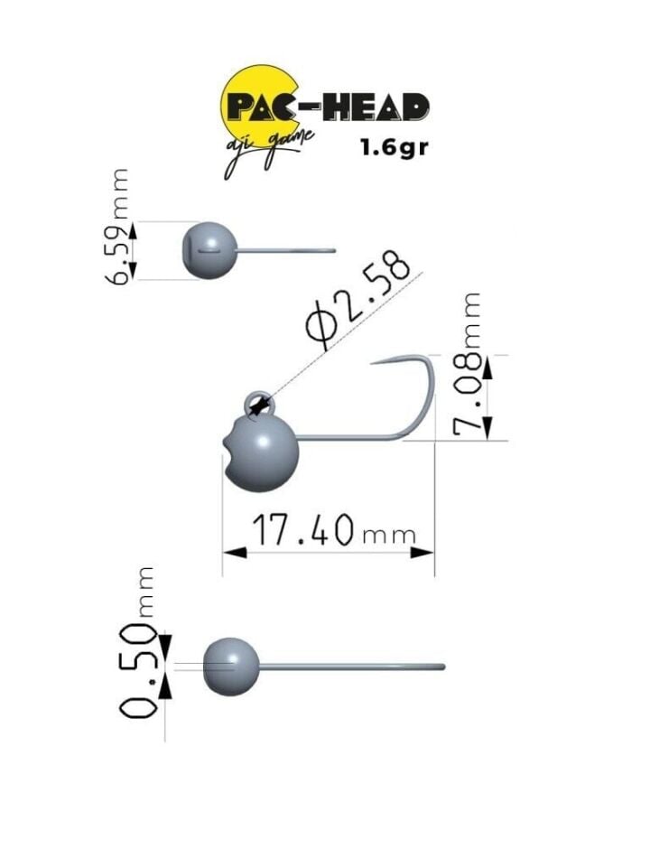 Fujin Pac-Head 10no Aji Game Jighead