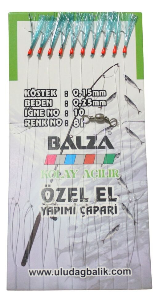 Balza Fırdöndülü 10'lu Beyaz İğne Mavi Çapari