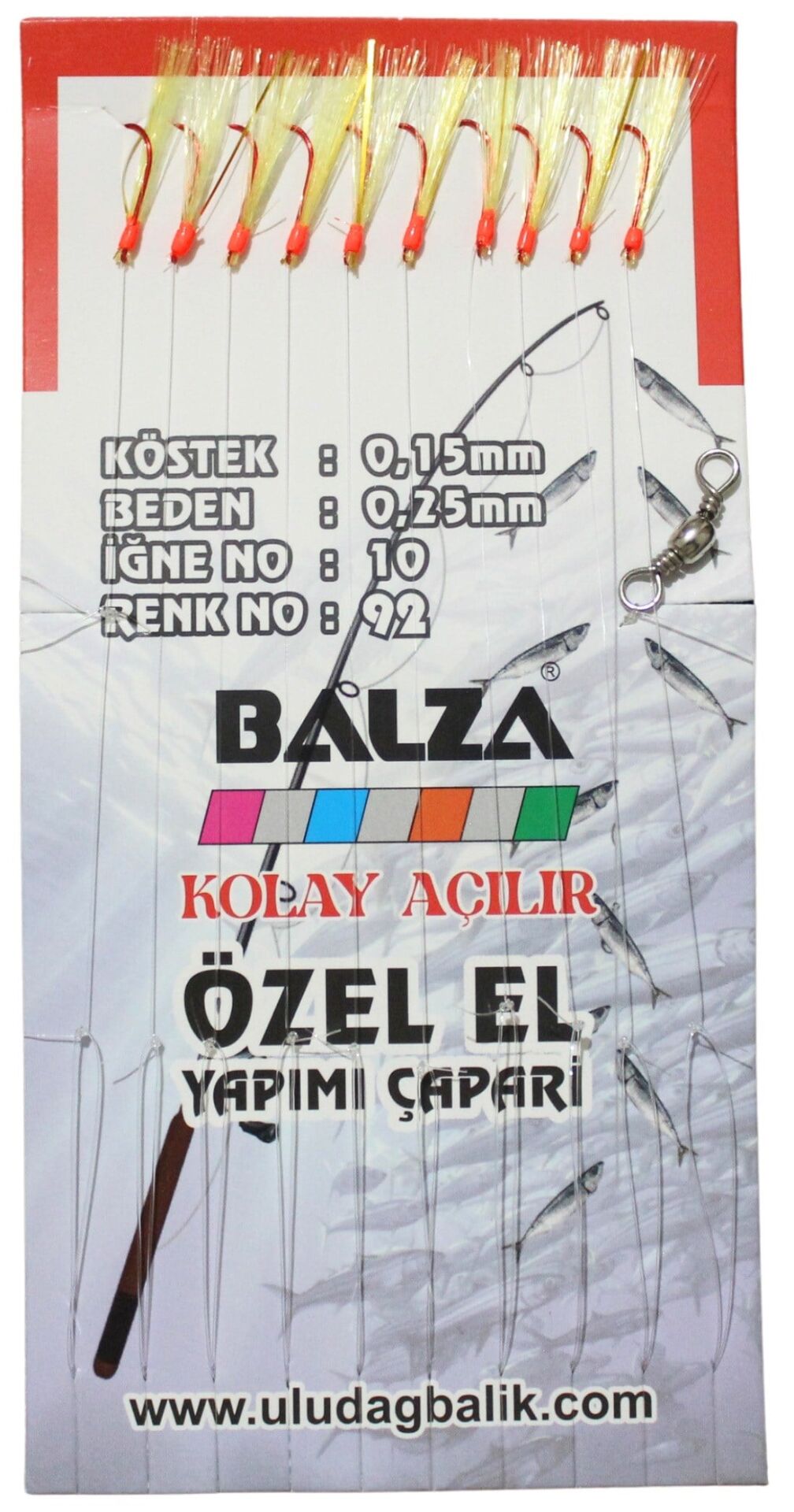 Balza Fırdöndülü 10'lu Kırmızı İğne Sarı Çapari
