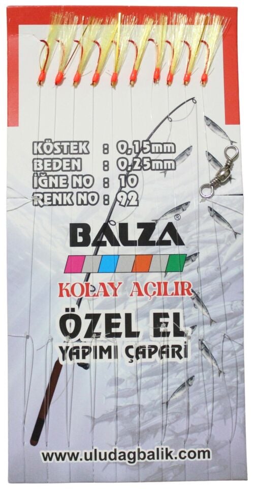 Balza Fırdöndülü 10'lu Kırmızı İğne Sarı Çapari