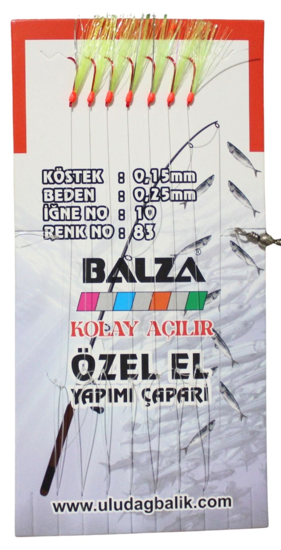 Balza Fırdöndülü 7'li Kırmızı İğne Yeşil Çapari