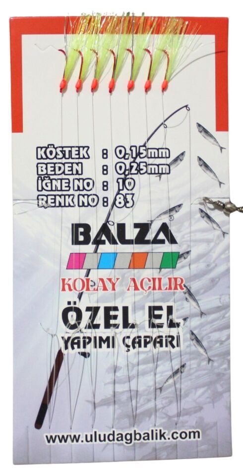 Balza Fırdöndülü 7'li Kırmızı İğne Yeşil Çapari